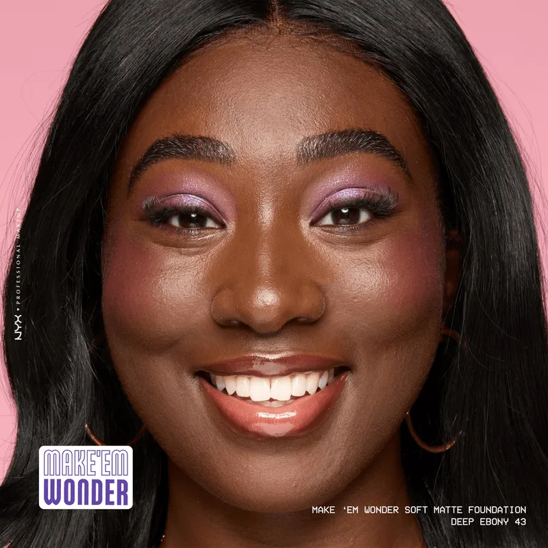 Bild 8 för NYX PROFESSIONAL MAKEUP Make Em Wonder Foundation 43 Deep Ebony