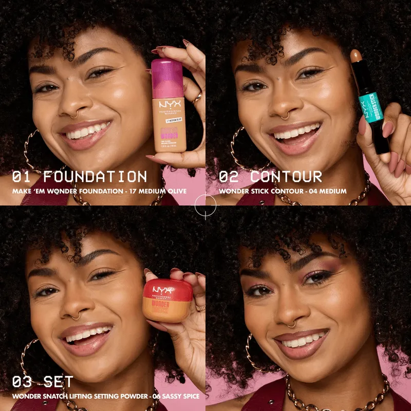Bild 10 för NYX PROFESSIONAL MAKEUP Make Em Wonder Foundation 43 Deep Ebony