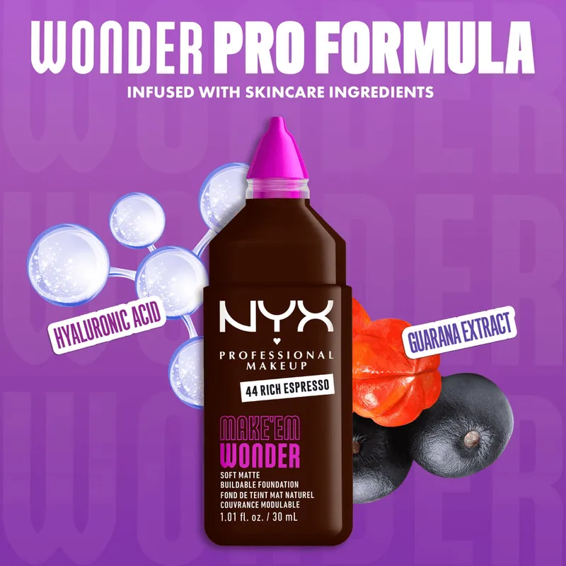 Bild 5 för NYX PROFESSIONAL MAKEUP Make Em Wonder Foundation 44 Rich Espress