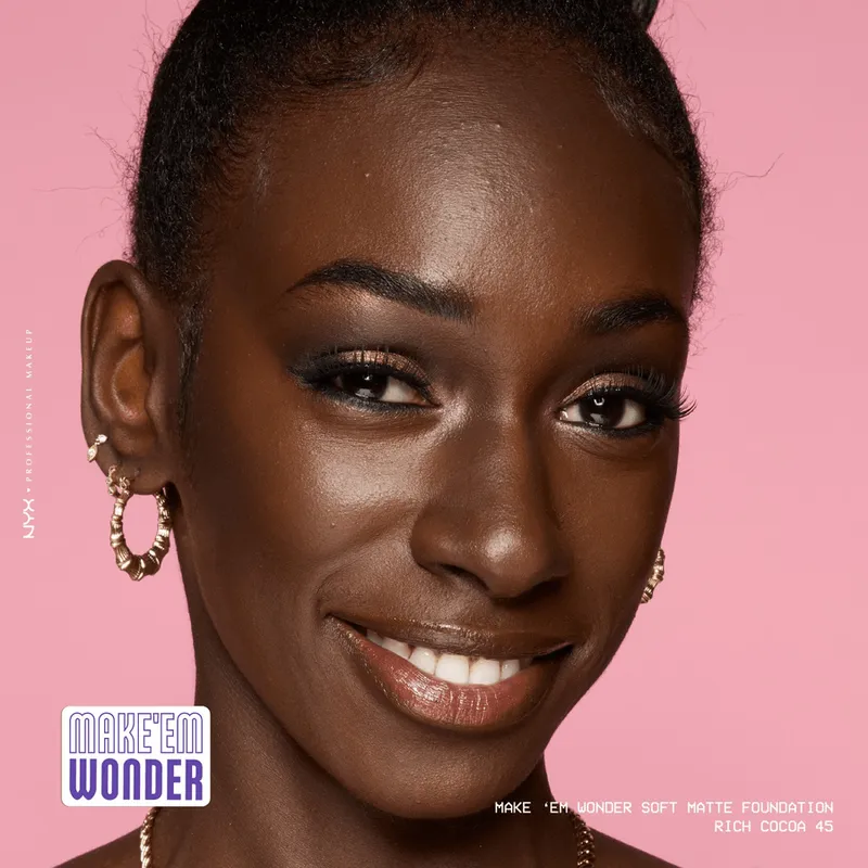 Bild 7 för NYX PROFESSIONAL MAKEUP Make Em Wonder Foundation 45 Rich Cocoa
