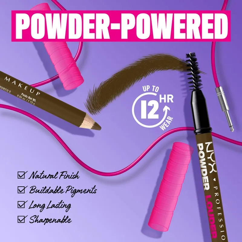 Bild 2 för NYX PROFESSIONAL MAKEUP Powder Louder Brow Pen 09 Black