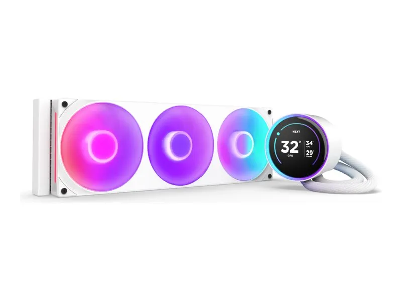 Alternativ bild 0 för NZXT Kraken Elite RGB 360 White V2 (2024) - CPU Vattenkylare - Max 30 dBA