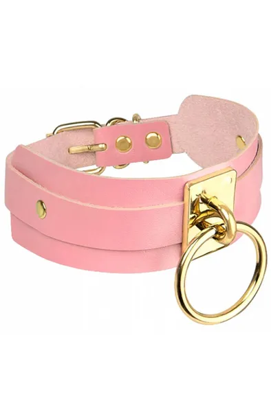 Bild 2 för O-Ring Collar Gold/Pink Choker