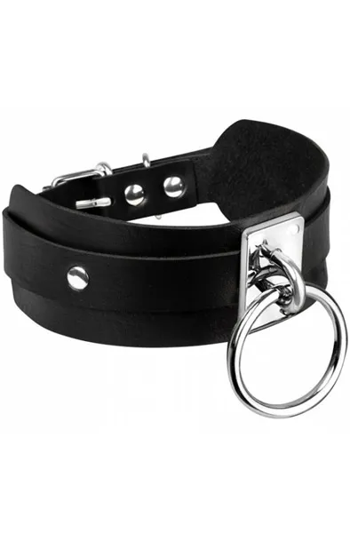 Bild 2 för O-Ring Collar Silver/Black Choker