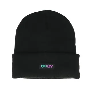 Produktfoto för Oakley - Svart cuff Beanie - B1b Gradient Patch Beanie Blackout Cuff @ Hatstore