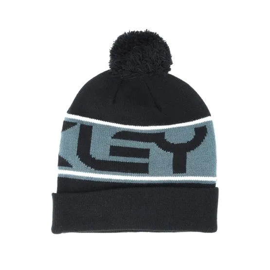 Bild 2 för Oakley - Svart pom Beanie - Factory Black Cuff Beanie @ Hatstore