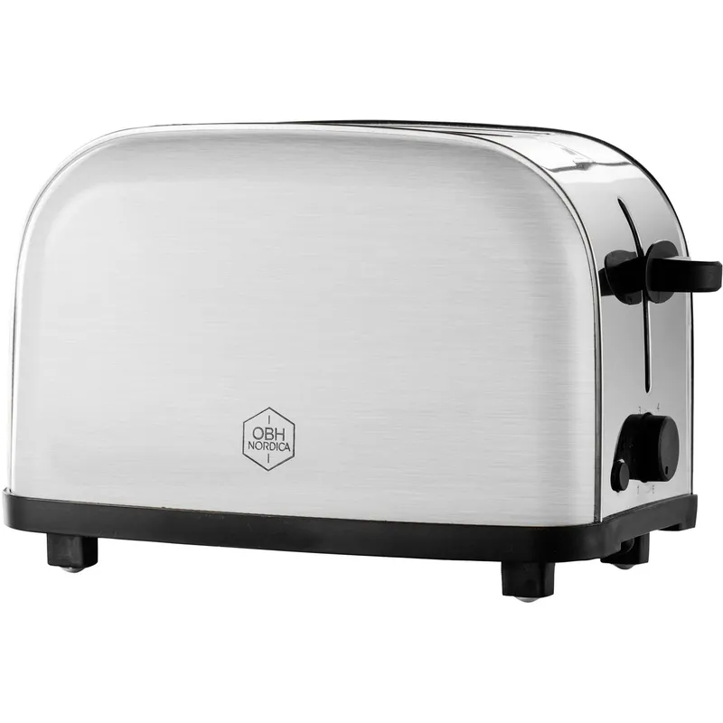 Bild 1 för OBH Nordica Manhattan Steel 2 (2267) - Brödrost - 2 skiva - 2 Kortplatser - rostfritt stål/svart