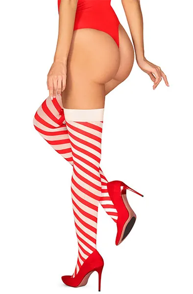 Bild 2 för Obsessive Kissmas Stockings S/M Stay-ups