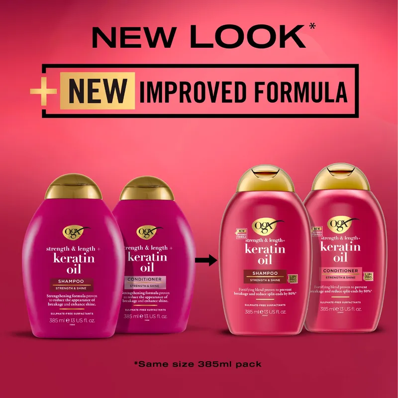 Bild 2 för Ogx Keratin Oil  Shampoo 385 ml