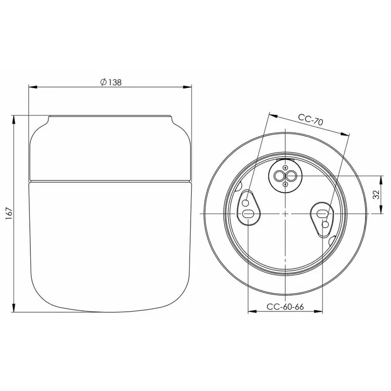 Bild 2 för Ohm svart taklampa E27 Max 40W