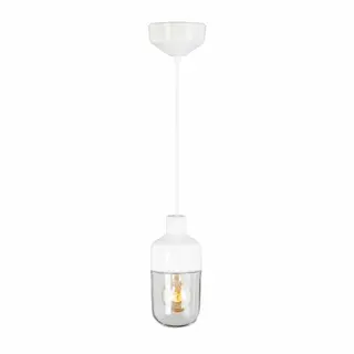 Produktfoto för Ohm vit klar Taklampa E27 Max 40W