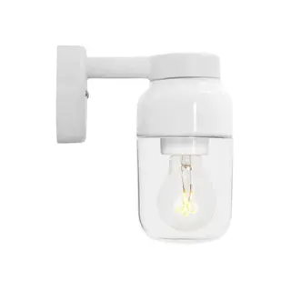 Produktfoto för Ohm Wall Vägglampa LED E27 Vit 100/210 Klarglas IP44