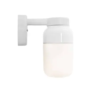 Produktfoto för Ohm Wall Vägglampa LED E27 Vit 100/210 Opalglas IP44
