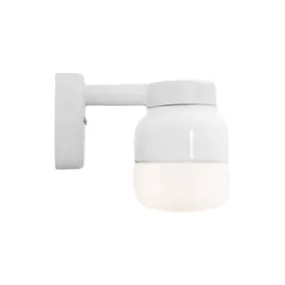 Produktfoto för Ohm Wall Vägglampa LED G9 Vit 100/150 Opalglas IP44