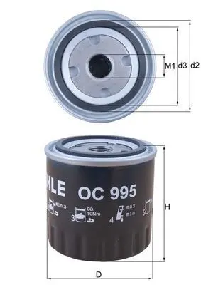 Produktfoto för Oljefilter
