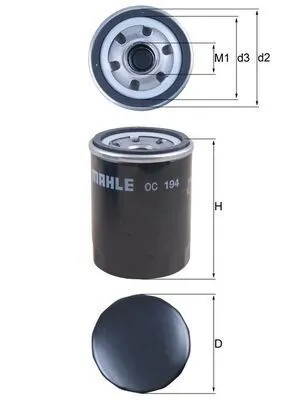 Alternativ bild 0 för Oljefilter Mahle
