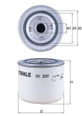 Produktfoto för Oljefilter Mahle