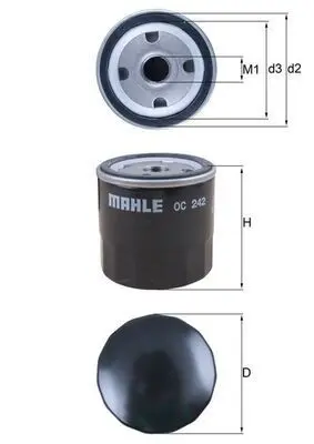 Produktfoto för Oljefilter Mahle