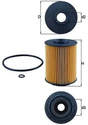 Produktfoto för Oljefilter Mahle
