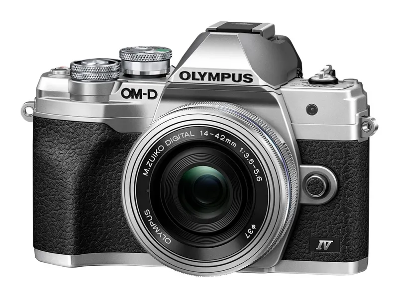 Alternativ bild 0 för Olympus OM-D E-M10 Mark IV - Digitalkamera - spegellöst - 20.3 MP - Fyra tredjedelar - 4 K / 30 fps - 3x optisk zoom M.Zuiko Digital 14-42mm II lins - Wi-Fi, Bluetooth - silver