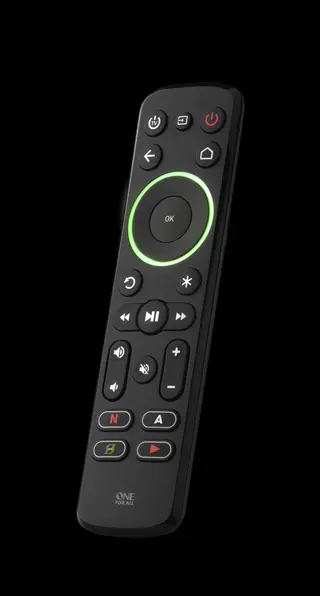 Produktfoto för One For All Advanced fjärrkontroll Streamer, TV, Ljud, IR trådlös, Tryckknappar, Svart