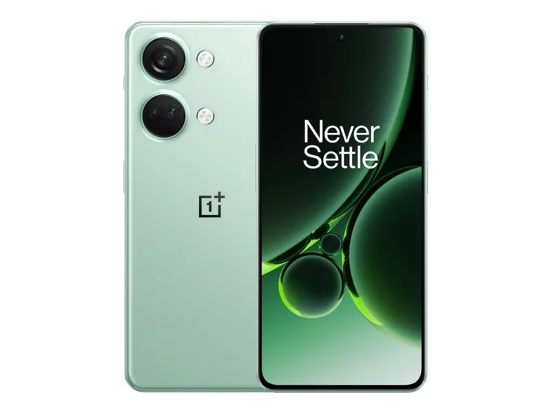 Alternativ bild 0 för OnePlus Nord 3 5G - 5G pekskärmsmobil - dual-SIM - RAM 8 GB / Internal Memory 128 GB - OLED-skärm - 6.74 - 2772 x 1240 pixlar (120 Hz) - 3 st. bakre kameror 50 MP, 8 MP, 2 MP - front camera 16 MP - dimmgrön