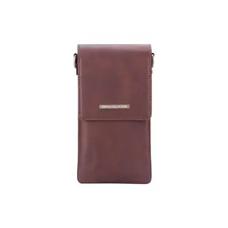 Produktfoto för ONSALA Mobile Bag with Neckstrap Brown Universal up to 6.7"