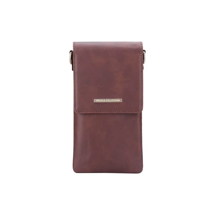Alternativ bild 0 för ONSALA Mobile Bag with Neckstrap Brown Universal up to 6.7"