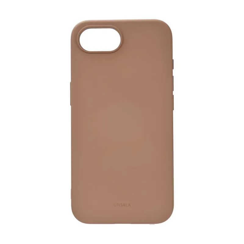 Alternativ bild 0 för Onsala Mobilskal iPhone 16e Baksida med Silikonkänsla MagSerie Återvunnen Chocolate
