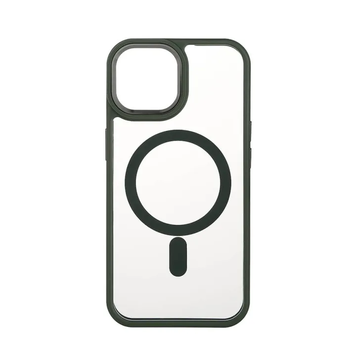 Alternativ bild 0 för ONSALA Phone Case Bumper MagSeries Green & Clear - iPhone 15