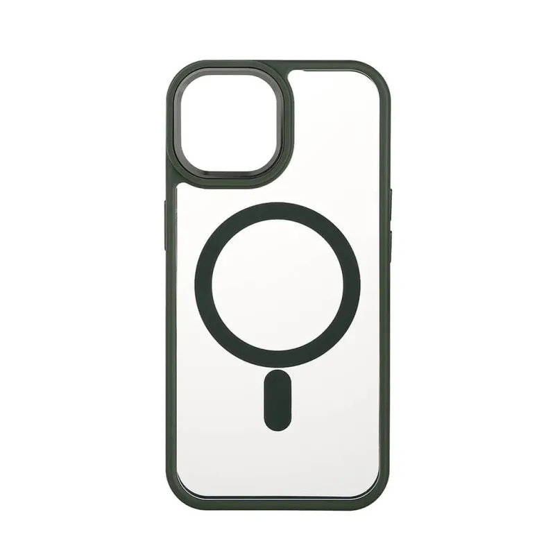 Alternativ bild 0 för ONSALA Phone Case Bumper MagSeries Green & Clear - iPhone 15
