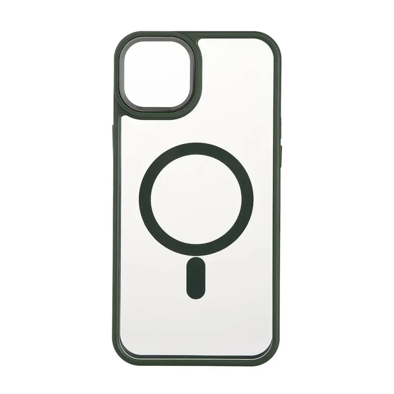 Alternativ bild 0 för ONSALA Phone Case Bumper MagSeries Green & Clear - iPhone 15 Plus
