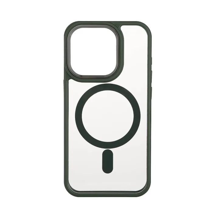 Alternativ bild 0 för ONSALA Phone Case Bumper MagSeries Green & Clear - iPhone 15 Pro