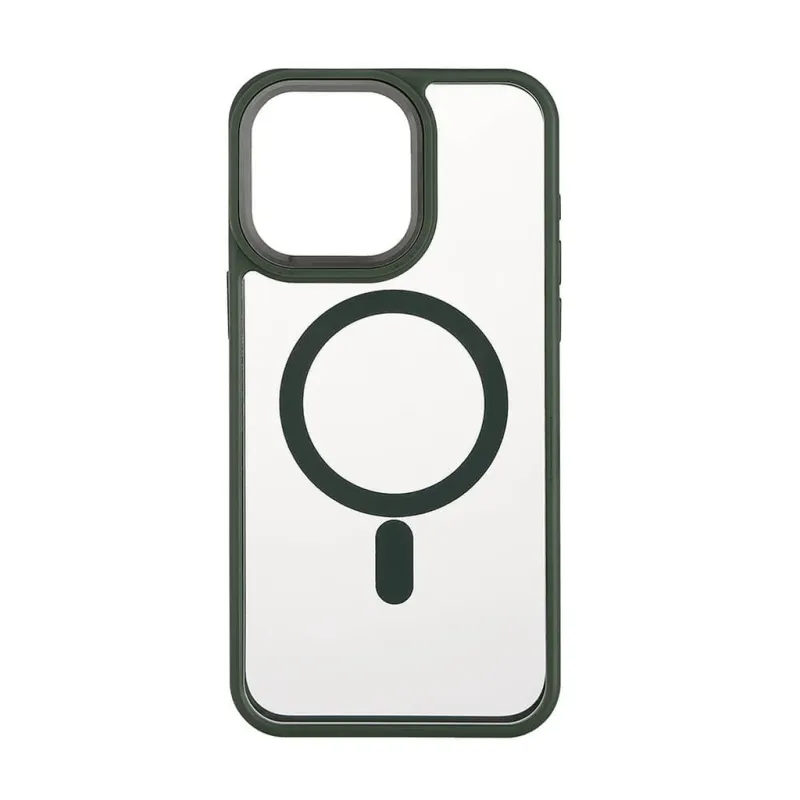 Alternativ bild 0 för ONSALA Phone Case Bumper MagSeries Green & Clear - iPhone 15 Pro Max