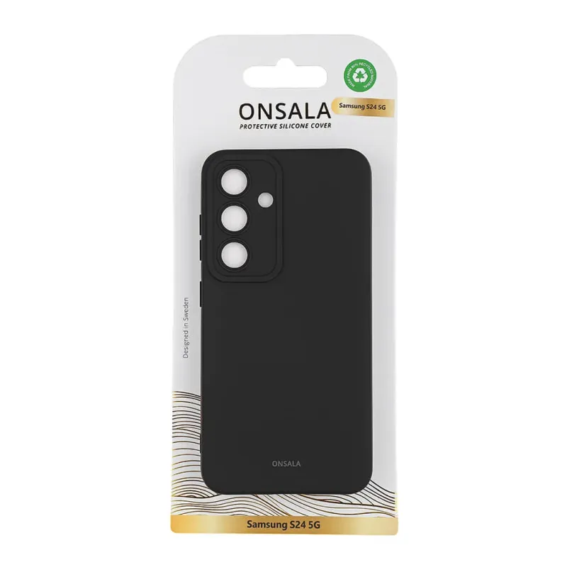 Alternativ bild 0 för ONSALA Phone Case Silicone Black - Samsung S24 5G