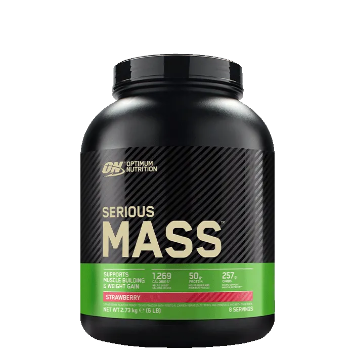 Alternativ bild 0 för Optimum Nutrition Serious Mass Strawberry 2,72kg