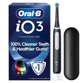 Produktfoto för Oral-B 8006540731536, Vuxen, Roterande och oscillerande tandborste, Daglig vård, Känslig, Tandblekning, Svart, Vit, 2 min, Svart
