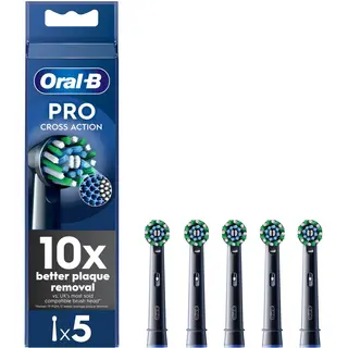 Produktfoto för Oral-B Borsthuvuden Cross Action Black 5 pcs