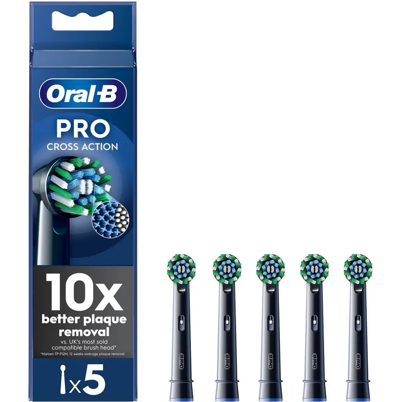 Bild 1 för Oral-B Borsthuvuden Cross Action Black 5 pcs