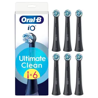 Produktfoto för Oral-B Borsthuvuden iO Ultimate Clean Black - 6 pcs