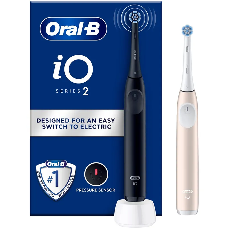 Bild 1 för Oral-B eltandborste iO2 Duo Night Black / Calm Pink
