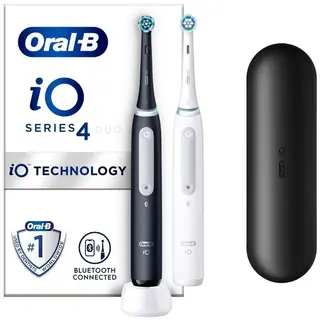 Produktfoto för Oral-B iO 4 2-pack Svart och Vit Eltandborste