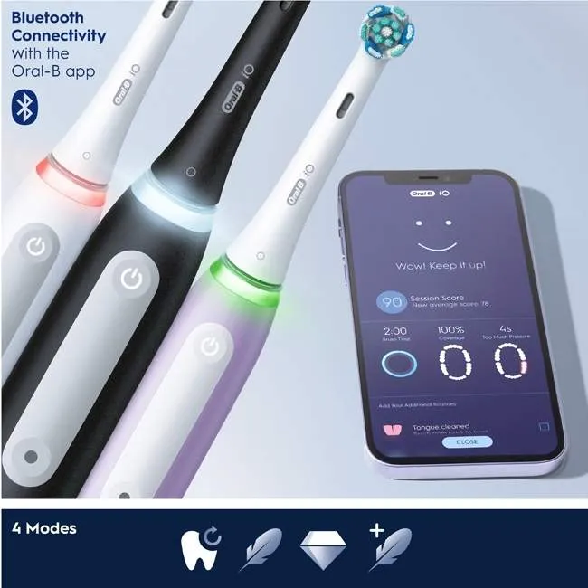 Bild 2 för Oral-B iO 4 2-pack Svart och Vit Eltandborste