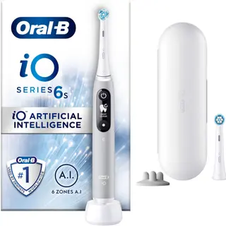 Produktfoto för Oral-B iO 6S Grå Eltandborste med extra Tandborsthuvud