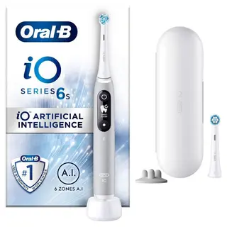 Produktfoto för Oral-B iO 6S Grå Eltandborste med extra Tandborsthuvud