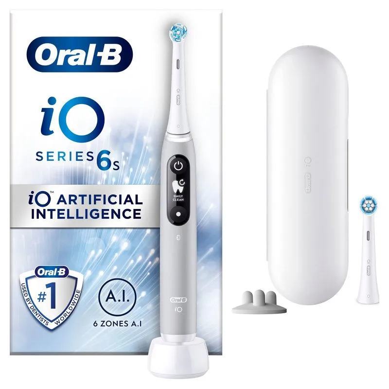 Bild 1 för Oral-B iO 6S Grå Eltandborste med extra Tandborsthuvud