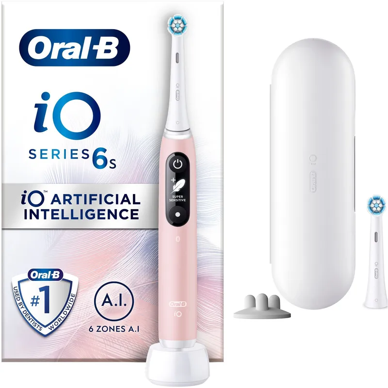 Bild 1 för Oral-B iO 6S Rosa Eltandborste med extra Tandborsthuvud