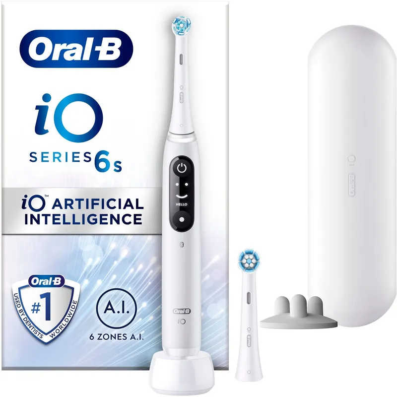 Bild 1 för Oral-B iO 6S Vit Eltandborste med extra Tandborsthuvud