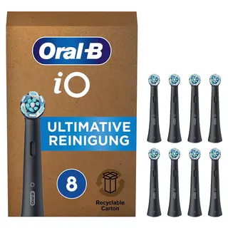 Produktfoto för Oral-B iO Series Ultimate Clean Tandborsthuvuden - Svart - 8-pack