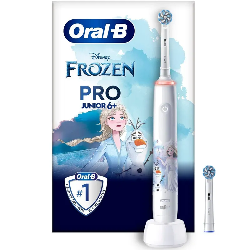 Bild 1 för Oral-B Pro Junior Eltandborste Frozen Tandborsthuvuden från 6 år